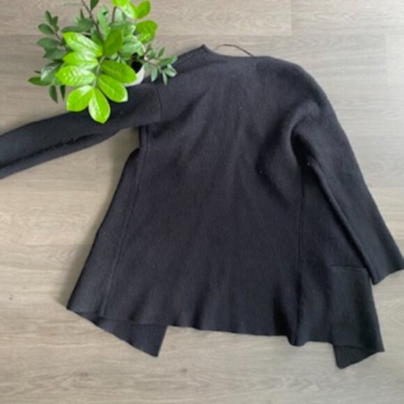 LOFT Black Wool Duster Jacket - Picture 8 of 9